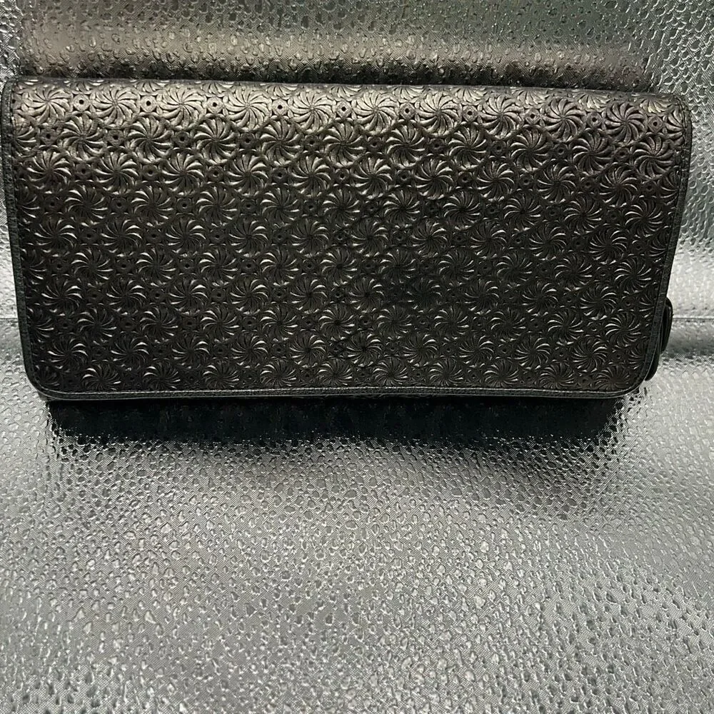 Hiroko Hayashi Women's Chrome Swirl Long Wallet Cardholder Artsy Avant Garde